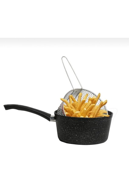 Kızartma Tavası ve Fritöz Teli – Dayanıklı Granit, Pratik Kullanım, Kolay Temizlik