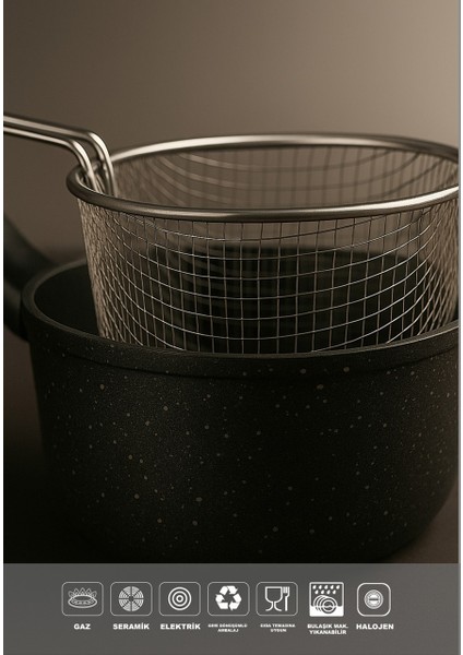 Kızartma Tavası ve Fritöz Teli – Dayanıklı Granit, Pratik Kullanım, Kolay Temizlik indirimleri