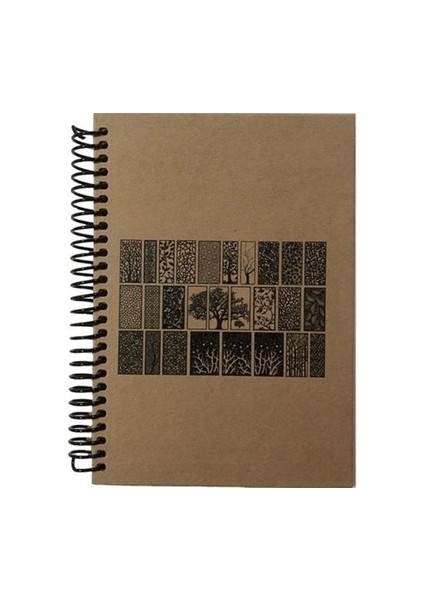 16x23 Kraft Spiralli Defter 100 Yp. Kareli modelleri