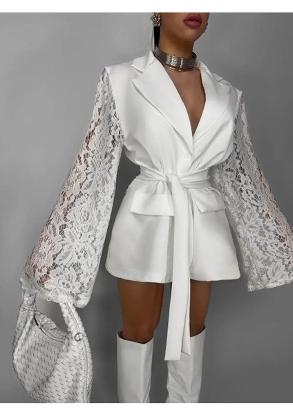 Budaphest Dantel Detaylı Ceket Elbise