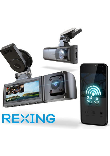 R316 4K Gps Wi-Fi Araç Kamerası + 64GB Sd Kart ve Acc Bağlantı Kiti