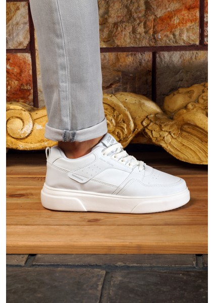 Jack&lion Erkek Beyaz Ortopedik Günlük Şık Tasarımlı Rahat Kalıp Sneaker Ayakkabı EFGJLMX33 fırsatları