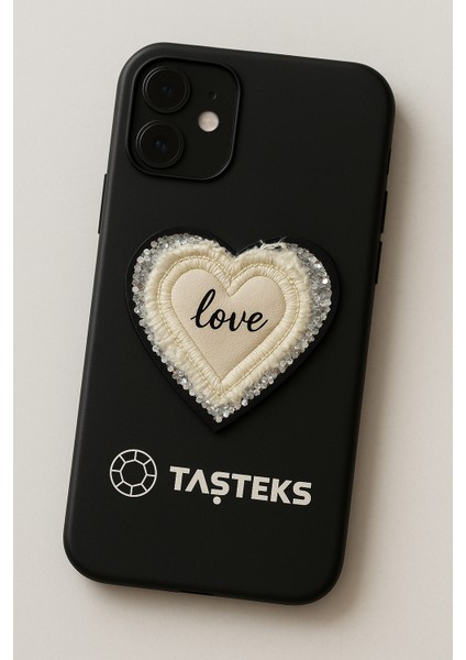 Taşlı Ütülenebilen Veya Sticker Olarak Kullanılabilen Love Yazılı Kalp Patch fırsatları