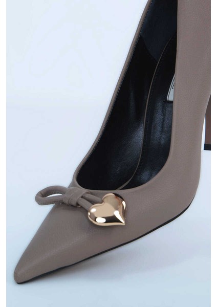 Kadın Topuklu Ayakkabı Z711582-VIZON