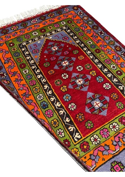 El Dokuma 1971 Koleksiyonluk 100X135 Kök Boya Selendi Halısı modelleri