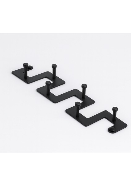 Zeta Siyah Metal Askı 6’lı Lüx Vestiyer Dolap Portmanto Elbise Ceket Çanta Asma Aparatı Askılık fırsatları