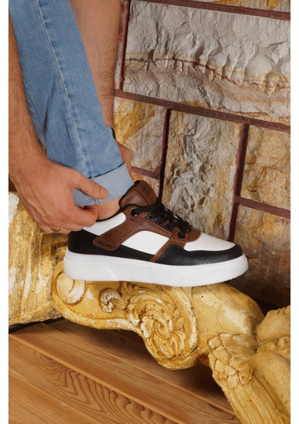 Jack&lion Erkek Sneaker Alaca Desen Siyah Taba Beyaz Ayakkabı modelleri
