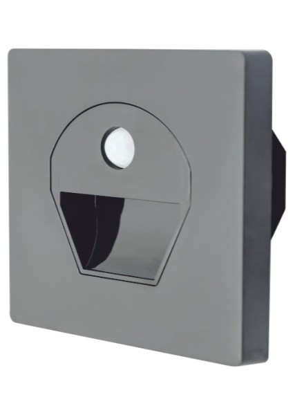 Noas YL69 1521 1W Füme Kasa Sensörlü Koridor Aydınlatması 6400K Beyaz Işık