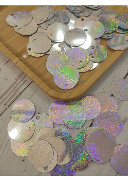 30 mm (3 cm) Hologramlı Pul Çanta, Supla, Patik Pulu 25 gr