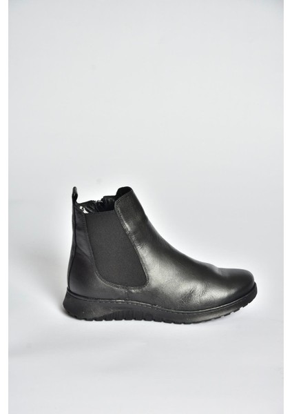 V324501103 Siyah Hakiki Deri Kadın Bot indirimleri