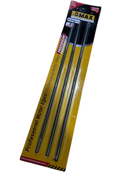 Dmax Profesyonel Motor Eğesi 3’lü Set – 8X200 mm (4.8 Mm)