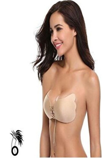 Askısız Dikişsiz Silikon Yapışkanlı Kelebek Sütyen Push Up Özelliği ile Dolgun Gösteren fiyatları