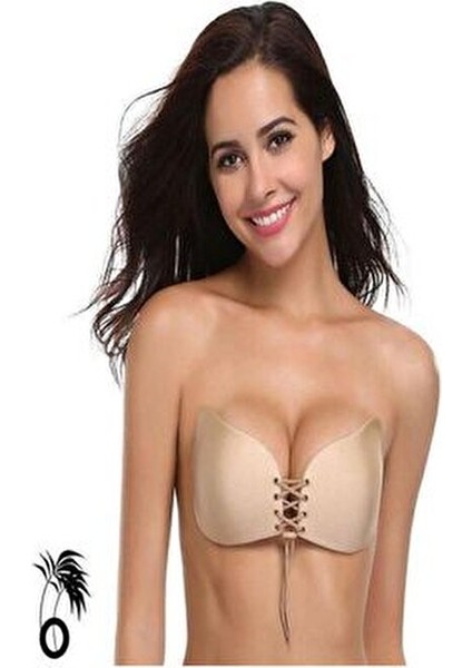Askısız Dikişsiz Silikon Yapışkanlı Kelebek Sütyen Push Up Özelliği ile Dolgun Gösteren fırsatları