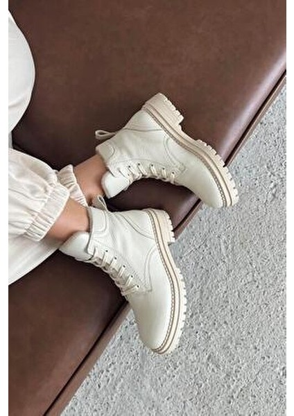 Stones Kadın Hakiki Deri Postal Bot Bej fiyatları