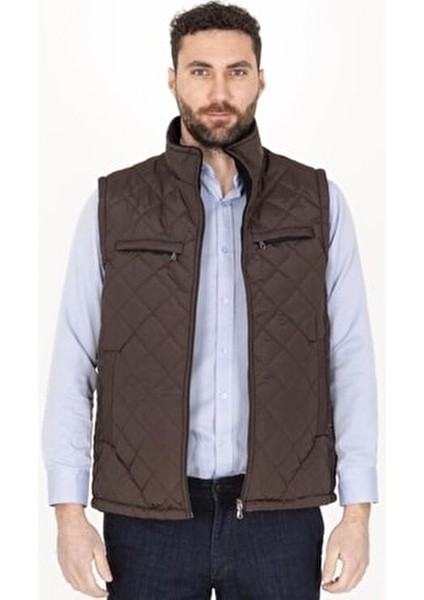 Klasik Kesim Kapitone Şişme Yelek Içi Polarlı Baba Yeleği fiyatları