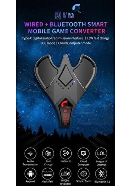 Kugamer M3 Pubg Mobile Klavye Mouse Konsol Dönüştürücü Yapay Zeka Silah Tanıma 2025 Model Pro Sürüm