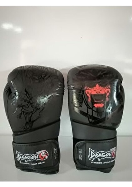 Siyah Renkli DragonDo Yakuza Kick Boks Eldiveni Cırtlı Model Suni Deri Gifttoom