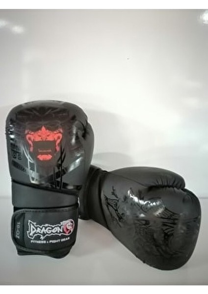 Siyah Renkli DragonDo Yakuza Kick Boks Eldiveni Cırtlı Model Suni Deri Gifttoom modelleri