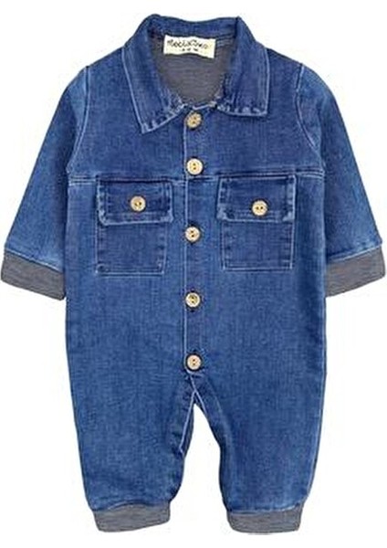 Düğme Detaylı Bebek Kot Tulum fiyatları