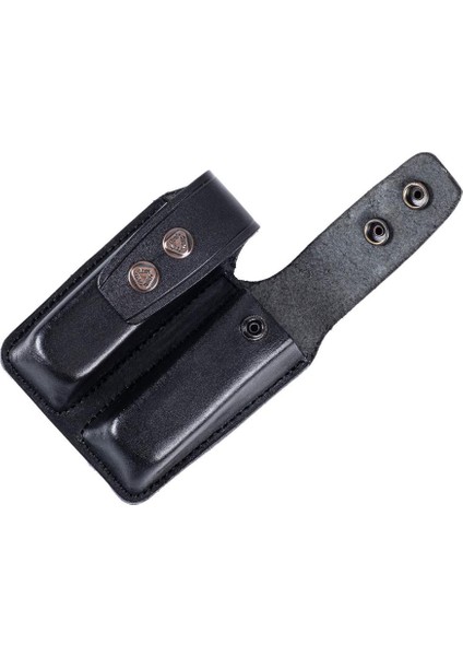 Hakiki Deri Çiftli Şarjör Kılıfı 9 mm - Siyah (YT-021) modelleri