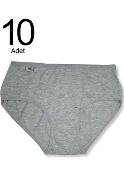 Kadın Bato Külot Likralı Düz Dokuma 10'lu Paket Rahat Kullanım İçin