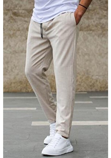 Bej Jogger Pantolon 4242 Erkek Dar Kesim Günlük Kullanım İçin %100 Polyester fiyatları