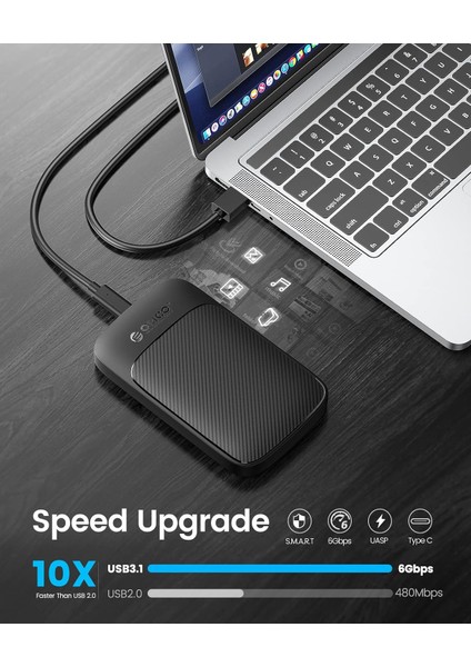 2020C3-V1 Usb-A To Type-C, 2.5" HDD Uyumlu, Max.6tb Destekli, Tak Çalıştır, 6gbps,siyah Disk Kutusu fiyatları