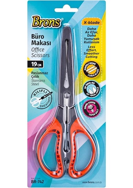 Koruma Kılıflı Makas 19 Cm.