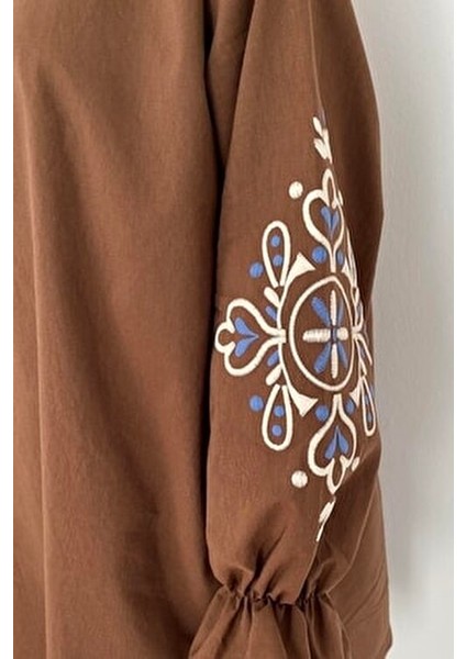 Kol Nakışlı Tunik Acı Acı Kahve fırsatları