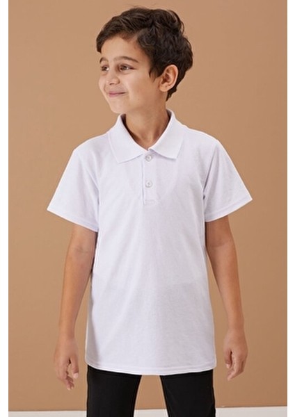 Unisex Kısa Kollu Polo Yaka Mor T-Shirt Kız Çocuklar İçin Günlük Kullanım 6-13 Yaş modelleri