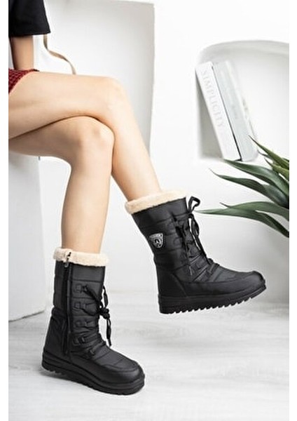 Içi Kürklü Bayan Kar Botu - Bayan Bot