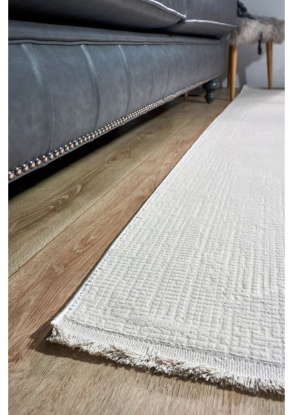 Serenity 7821 Krem - Viskon Dokuma Halı | Modern Salon Halısı modelleri