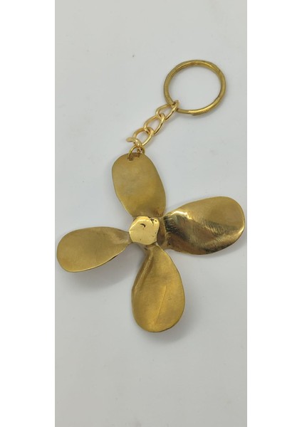 Pirinç 4 Kanatlı Pervane Anahtarlık 9cm modelleri