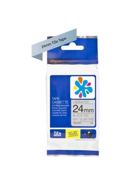 TZE-M951 Mat Gri Üzerine Siyah Muadil Etiket Şeridi