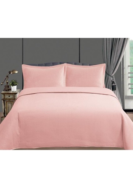 Toskana Çift Kişilik Lüks Kadife Yatak Örtüsü Pudra fiyatları