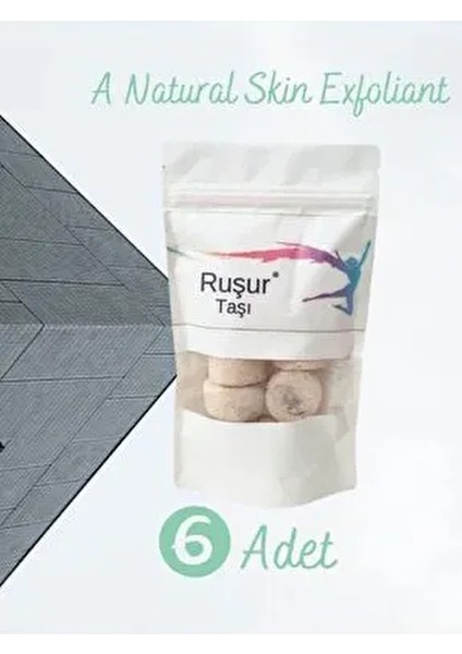 6 Adet Iran Ruşur Taşı Doğal Peeling Iran Hamam Taşı