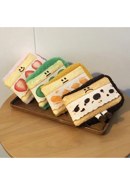 Masaüstü Organizatör Ekmek Sandviç Kalem Kutusu Büyük Kapasite Peluş Peluş Peluş Kalem Kılıfları Kawaii Komik Kırtasiye Torbası Kırtasiye Renk: Siyah (Yurt Dışından)