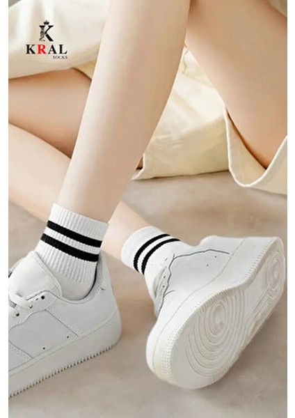 Çizgili Patik Çorap Pamuklu Malzeme ile Terletmez 12 Çift Yazlık Kullanım modelleri