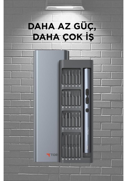 Tts-04 48 Parça Şarjlı Hassas Tornavida Seti – LED Işıklı, Mıknatıslı Alüminyum Kasa, Type-C fiyatları