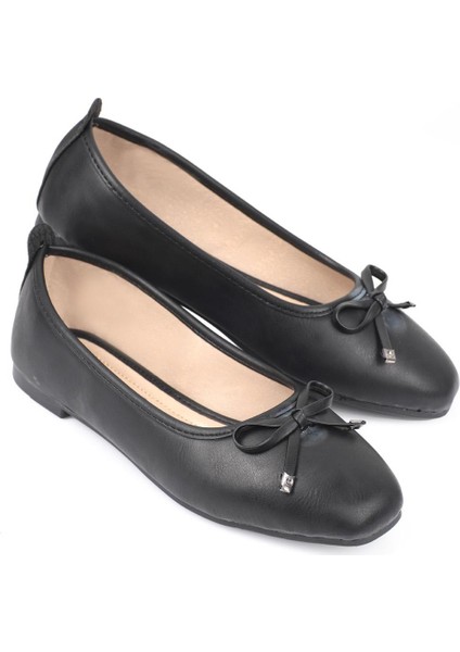 Kadın Babet Düz Taban Suni Deri Şık Tasarım 1 cm Topuk fırsatları