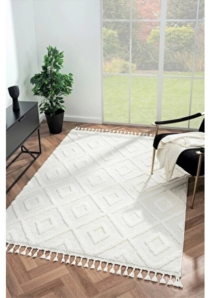 Krem Beyaz Dokuma Halı Yolluk Antre Çocuk Odası Oturma Odası Salon Mutfak Yatak Odası Halısı