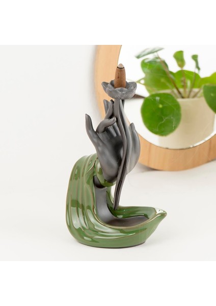 Zen El Geri Akışlı Şelale Tütsülük (Yeşil)