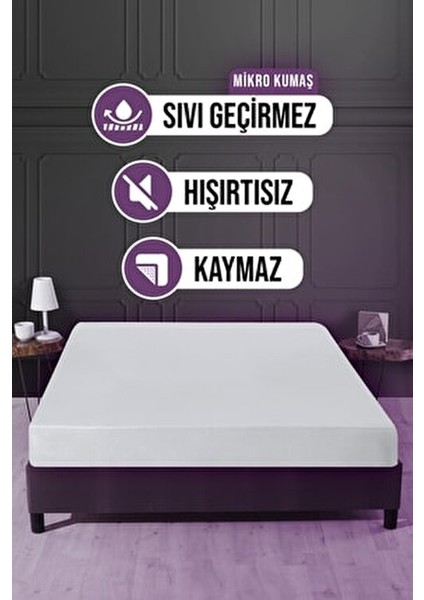 Pamuklu Fitted Sıvı Geçirmez Yatak Alezi 200x200cm