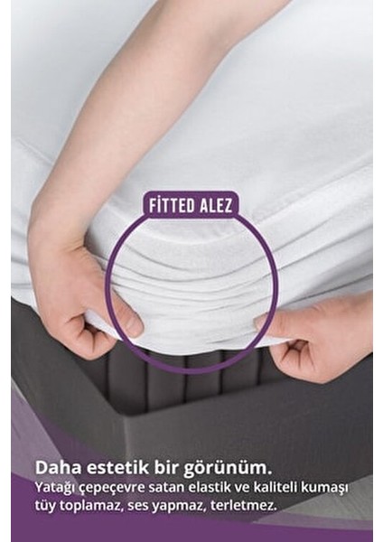 Pamuklu Fitted Sıvı Geçirmez Yatak Alezi 200x200cm