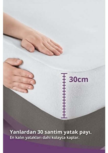Pamuklu Fitted Sıvı Geçirmez Yatak Alezi 200x200cm