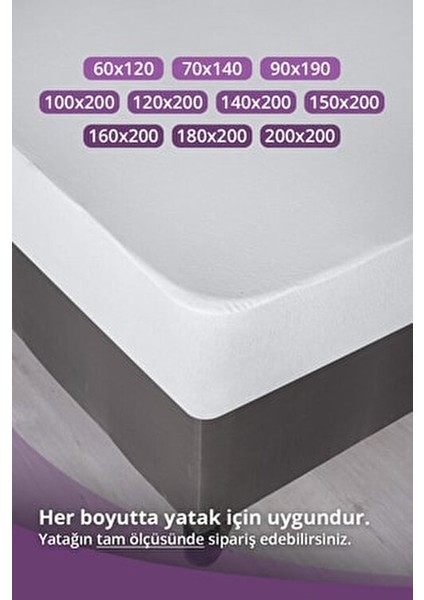 Pamuklu Fitted Sıvı Geçirmez Yatak Alezi 200x200cm