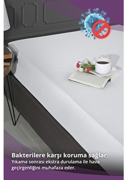 Pamuklu Fitted Sıvı Geçirmez Yatak Alezi 200x200cm