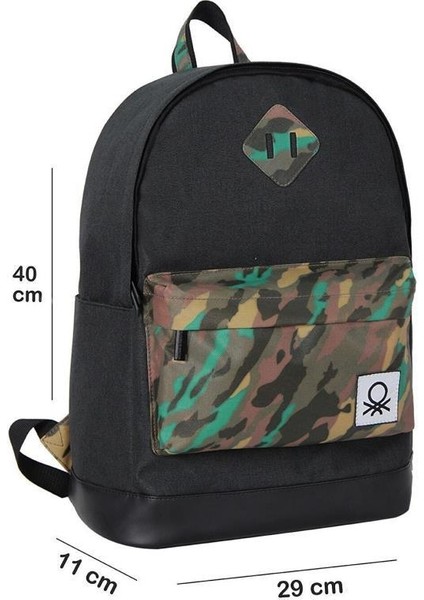 Okul Sırt Çantası Siyah Kamuflaj