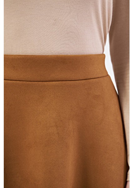 Midi Boy Süet Kiloş Etek