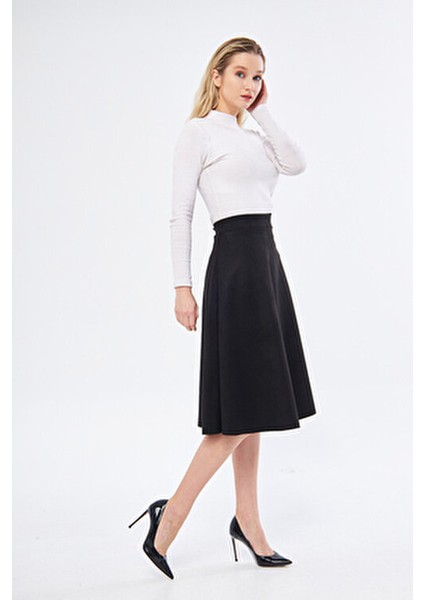 Midi Boy Süet Kiloş Etek modelleri
